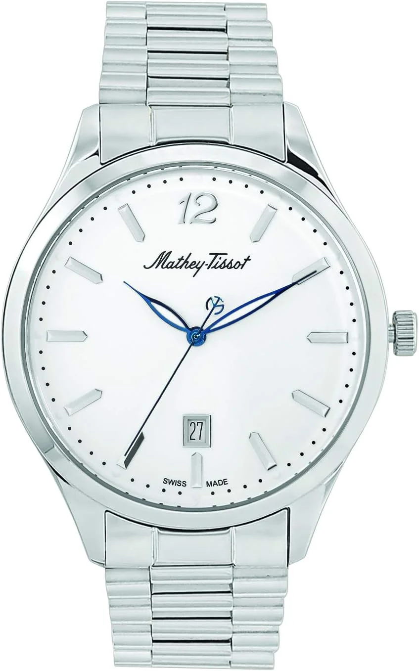 ساعت مچی مردانه آنالوگ متی تیسوت با صفحه سفید - H411MAI