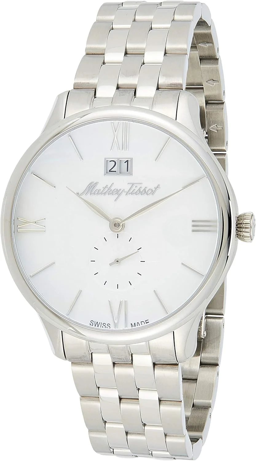 ساعت مچی مردانه Mathey-Tissot Edmond با صفحه سفید و بند استیل - H1886MaI