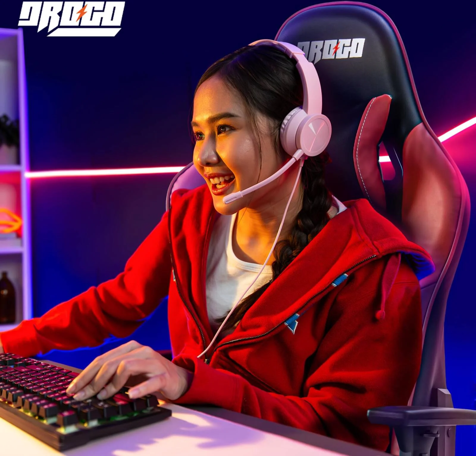 صندلی گیمینگ ارگونومیک DROGO Wrath Pro، صندلی بازی ویدیویی با دسته سه بعدی، زیرپایی و صندلی کامپیوتر/خانه، اداری قابل تنظیم، چرم PU، بالش سر و کمر با قابلیت تکیه دادن، مشکی/قرمز مارون | DGC004N صندلی گیمینگ ارگونومیک DROGO Wrath Pro، صندلی بازی ویدیویی با دسته سه بعدی، زیرپایی و صندلی کامپیوتر/خانه، اداری قابل تنظیم، چرم PU، بالش سر و کمر با قابلیت تکیه دادن، مشکی/قرمز مارون | DGC004N