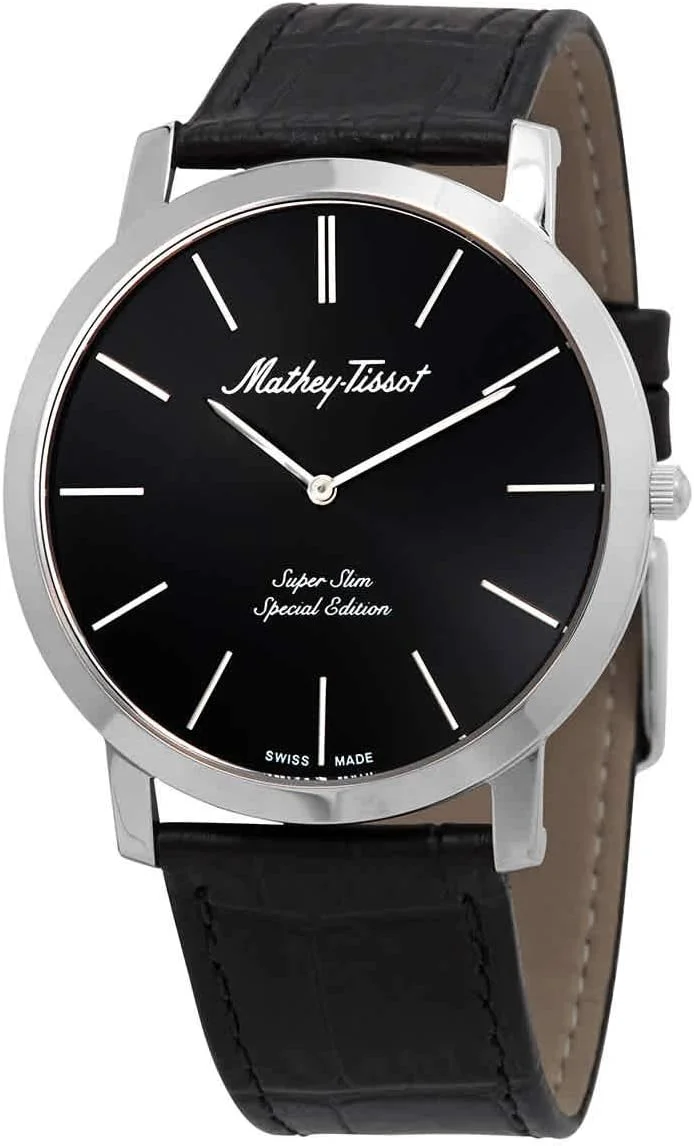 متی تیسو ساعت مردانه سیروس، مشکی، موتور کوارتز