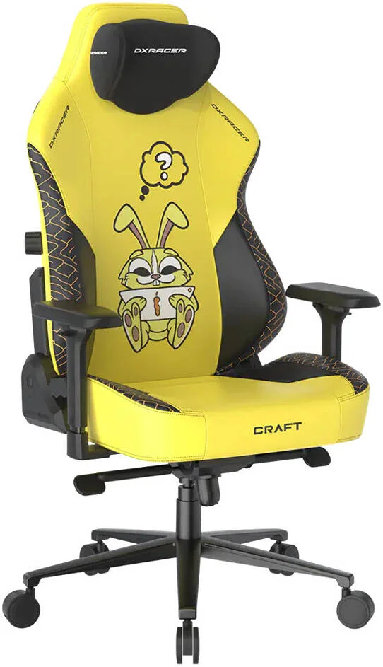 صندلی گیمینگ DXRacer Craft Dinorabbit، پشتیبانی کمری یکپارچه دو بعدی، دسته های 4D، هیدرولیک کلاس 4، پشتیبانی از تکیه گاه پشتی 90 تا 135 درجه، سایز بزرگ، زرد / مشکی | GC/LCF23LTA/DINORABB صندلی گیمینگ DXRacer Craft Dinorabbit، پشتیبانی کمری یکپارچه دو بعدی، دسته های 4D، هیدرولیک کلاس 4، پشتیبانی از تکیه گاه پشتی 90 تا 135 درجه، سایز بزرگ، زرد / مشکی | GC/LCF23LTA/DINORABB
