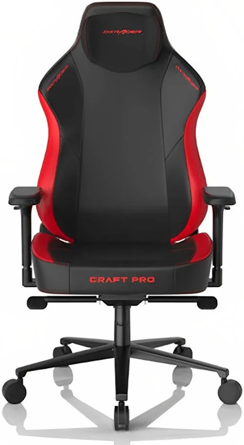 صندلی گیمینگ حرفه‌ای DXRacer Craft Pro Classic، پایه آلومینیومی، فوم حافظه‌دار با چگالی بالا، تنظیم حافظه/تکیه‌گاه، دسته‌های 4D، شیب چند منظوره، بزرگ، هیدرولیک کلاس 4، قرمز/مشکی | GC/LCF23LTA/NR