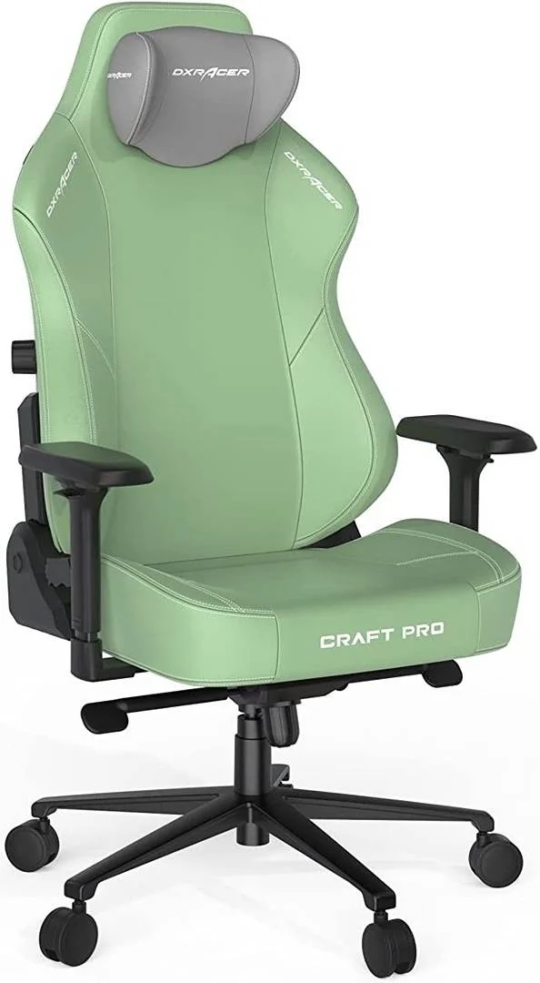 صندلی گیمینگ حرفه ای DXRacer Craft Pro Classic، پایه آلومینیومی، فوم حافظه دار با چگالی بالا، قابل تنظیم، دسته های 4D، شیب چند منظوره، چرخ 2.36 اینچی، هیدرولیک کلاس 4، سبز | CRA-PR001-E-H1 صندلی گیمینگ حرفه ای DXRacer Craft Pro Classic، پایه آلومینیومی، فوم حافظه دار با چگالی بالا، قابل تنظیم، دسته های 4D، شیب چند منظوره، چرخ 2.36 اینچی، هیدرولیک کلاس 4، سبز | CRA-PR001-E-H1