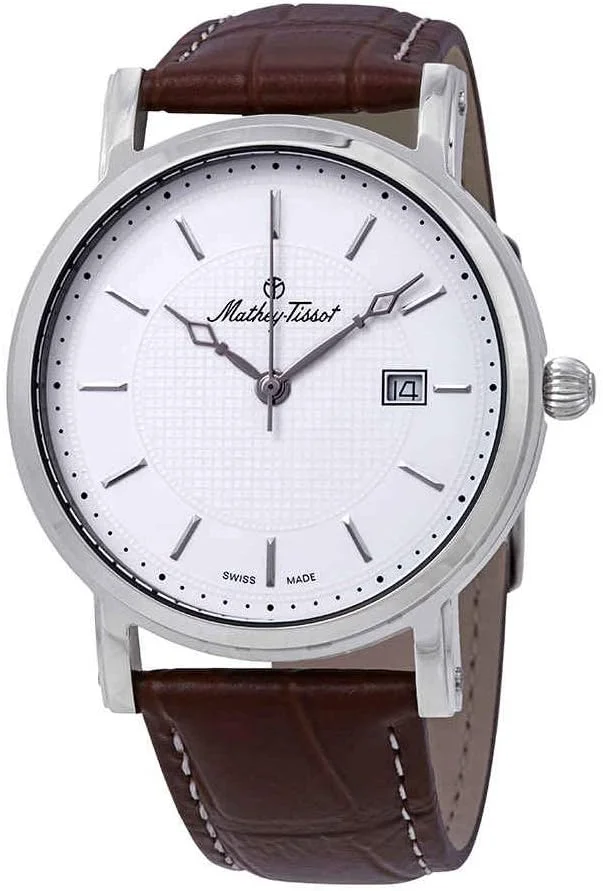 ساعت مچی مردانه Mathey-Tissot City با صفحه سفید مدل HB611251AI
