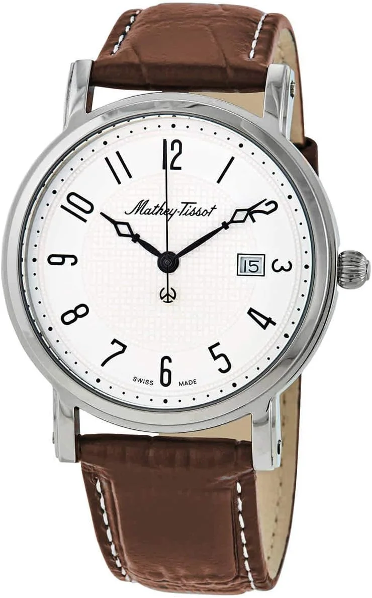 ساعت مچی مردانه متی تیسوت سیتی با صفحه سفید مدل HB611251AG