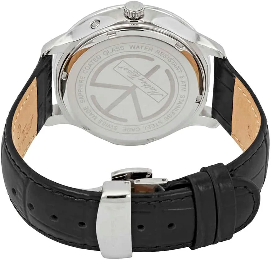 ساعت مچی مردانه متِی تیسو اِدموند با صفحه مشکی و نمایشگر ماه H1886RAN