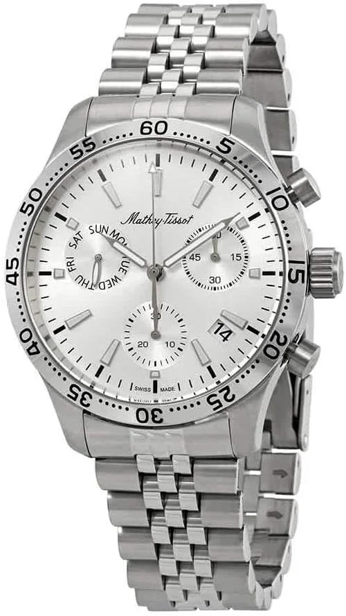 ساعت مچی مردانه متِی تیسو مدل تایپ 22 کرنوگراف با صفحه نقره ای H1822CHAS