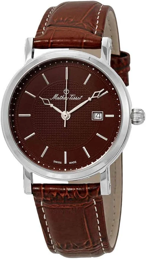 ساعت مچی مردانه Mathey-Tissot City با صفحه قهوه ای مدل H611251AM