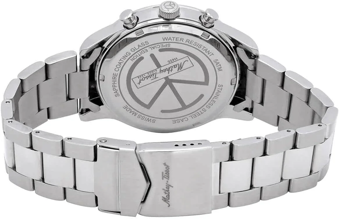 ساعت مچی مردانه متِی تیسو Mathy I Jumbo Chrono کرنوگراف کوارتز صفحه آبی مدل H455CHABU