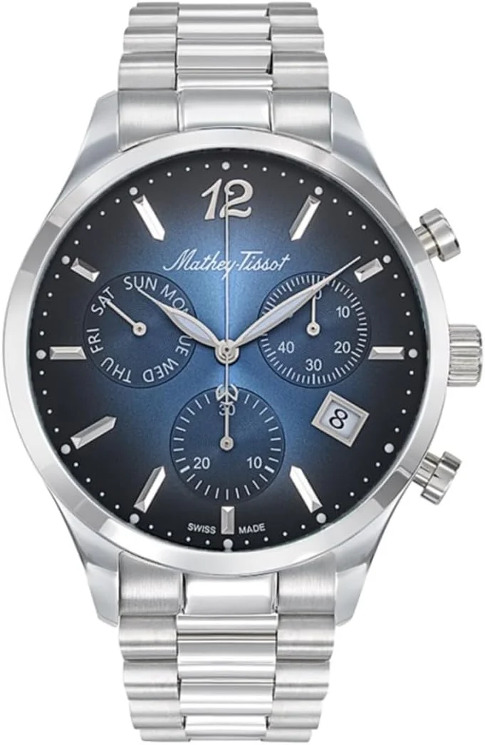ساعت مچی مردانه متِی تیسو مدل آنالوگ با صفحه آبی - H411CHABU، آبی، کلاسیک