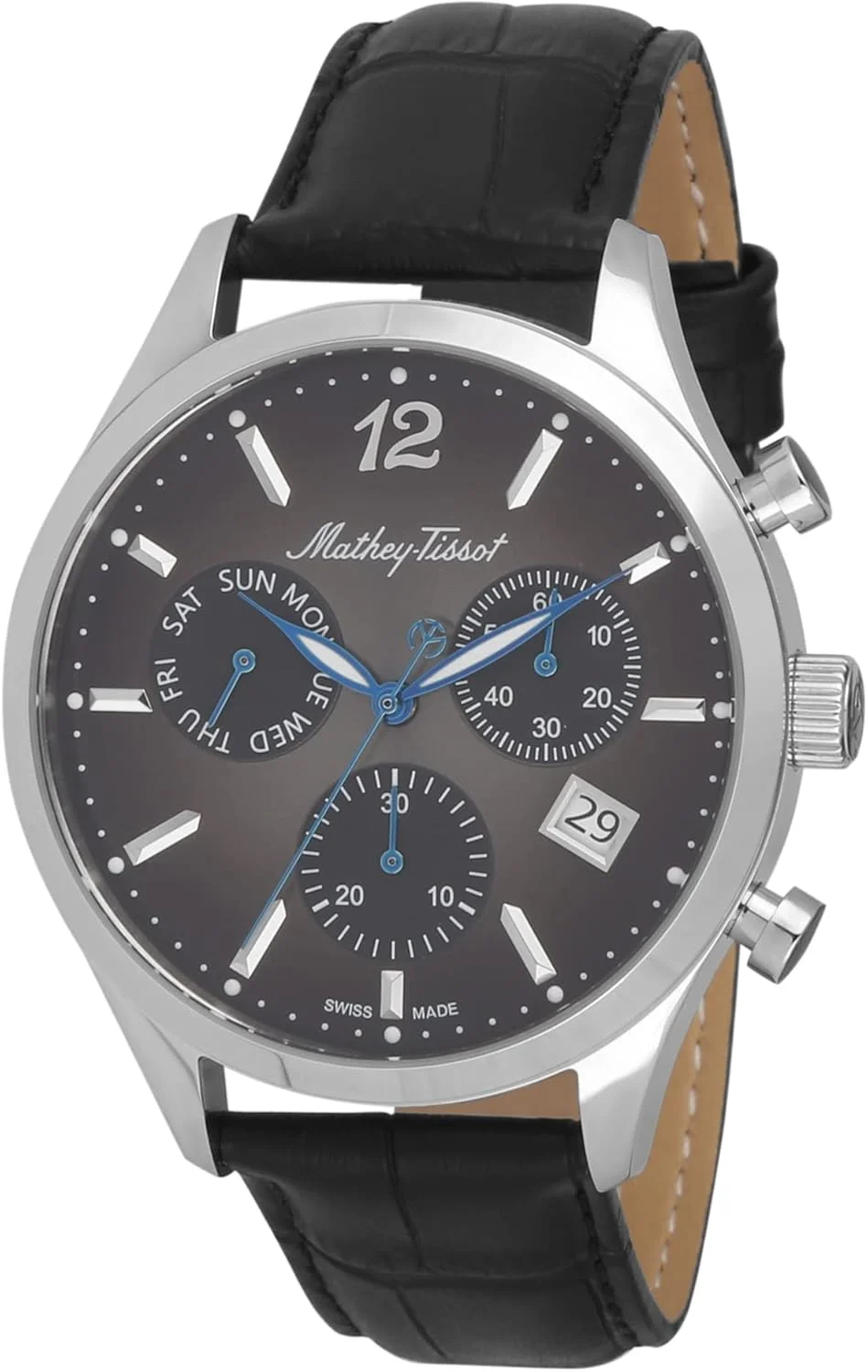 ساعت مچی مردانه متِی تیسو مدل آنالوگ با صفحه نقره‌ای - H411CHALN