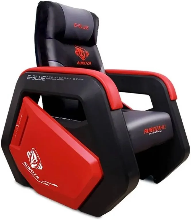 مبل گیمینگ ای-بلو با پشتی قابل تنظیم، زاویه خواب 90 تا 150 درجه، ارتقاء دسته، اسفنج متراکم با بسته فنری، پایه های ضد لغزش، دسته پلاستیکی ABS، قرمز | EEC360BRAA-IA