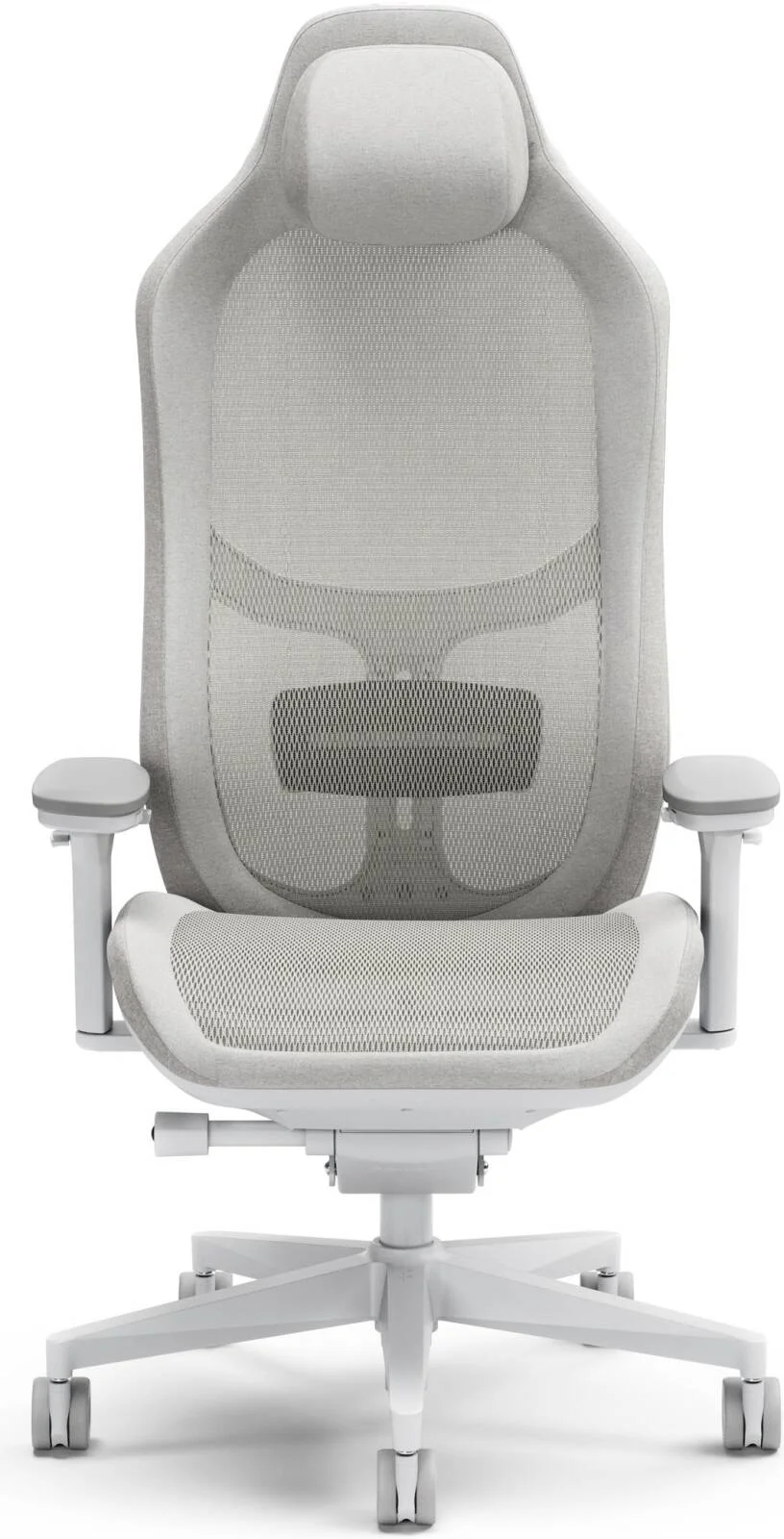 صندلی گیمینگ Fractal Refine، روکش پارچه توری تقویت شده با نایلون، مکانیزم Synchro-Tilt، چرخ‌های 65 میلی‌متری بدون هاب با PU نرم، پشتیبانی کمری قابل تنظیم، پیستون گازی کلاس 4، توری روشن | FD-CH-RE1M-02