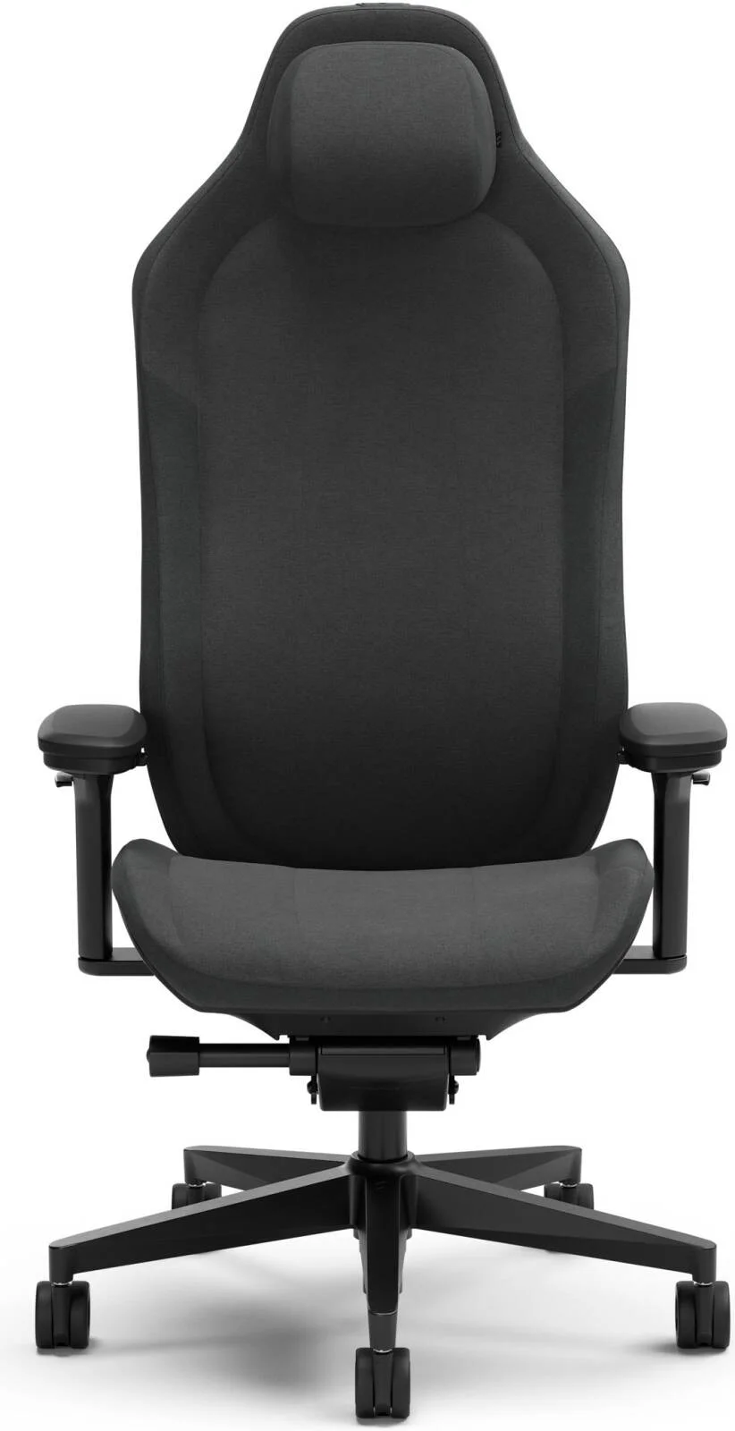 صندلی گیمینگ Fractal Refine، روکش پارچه ای غیر ارگانیک بافته شده، مکانیزم Synchro-Tilt، چرخ های 65 میلی متری بدون هاب با PU نرم، پشتیبانی قابل تنظیم کمری، پیستون گازی کلاس 4، پارچه تیره | FD-CH-RE1F-01