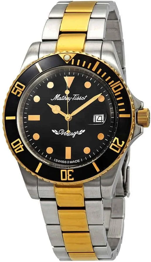 ساعت مچی مردانه مدل Rolly Vintage با صفحه مشکی Mathery-Tissot H901BN