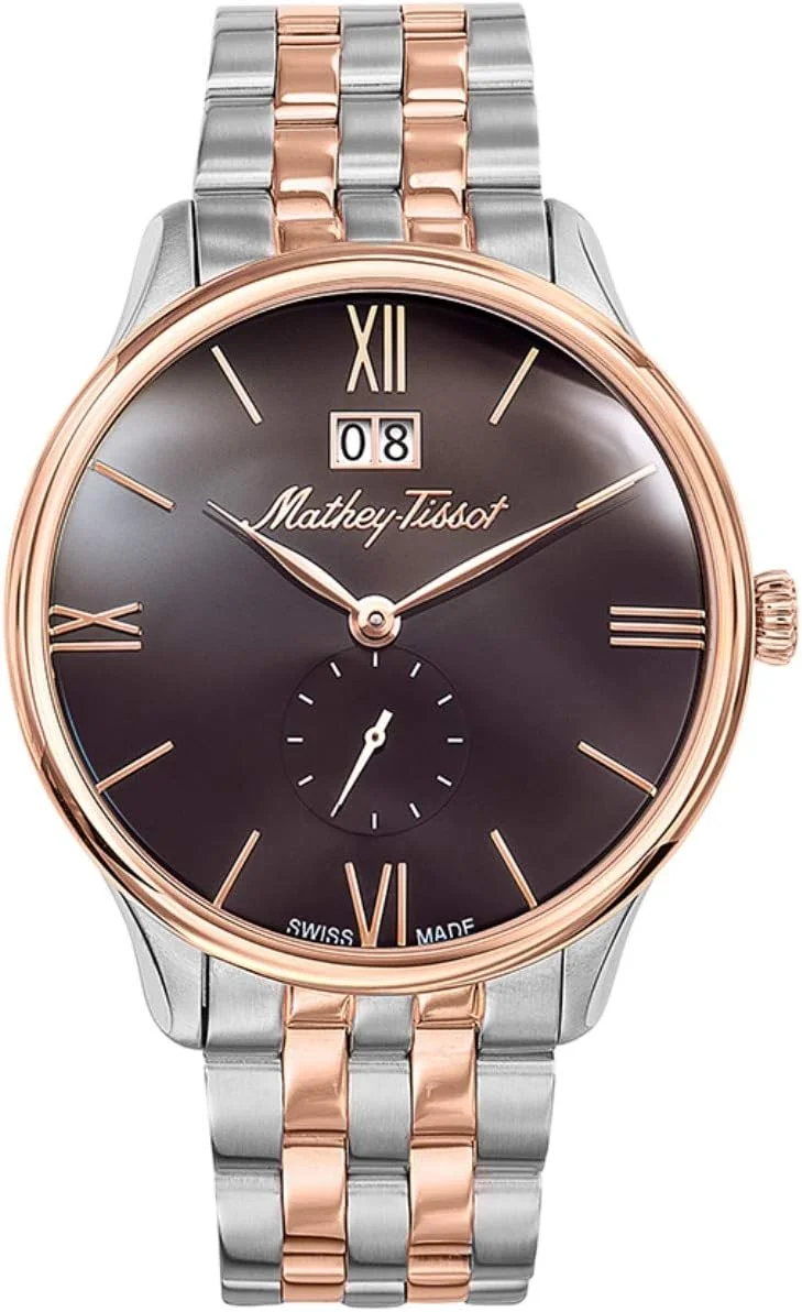 ساعت مچی مردانه متِی تیسو مدل آنالوگ با صفحه قهوه ای - H1886MRM، قهوه ای، بند فلزی