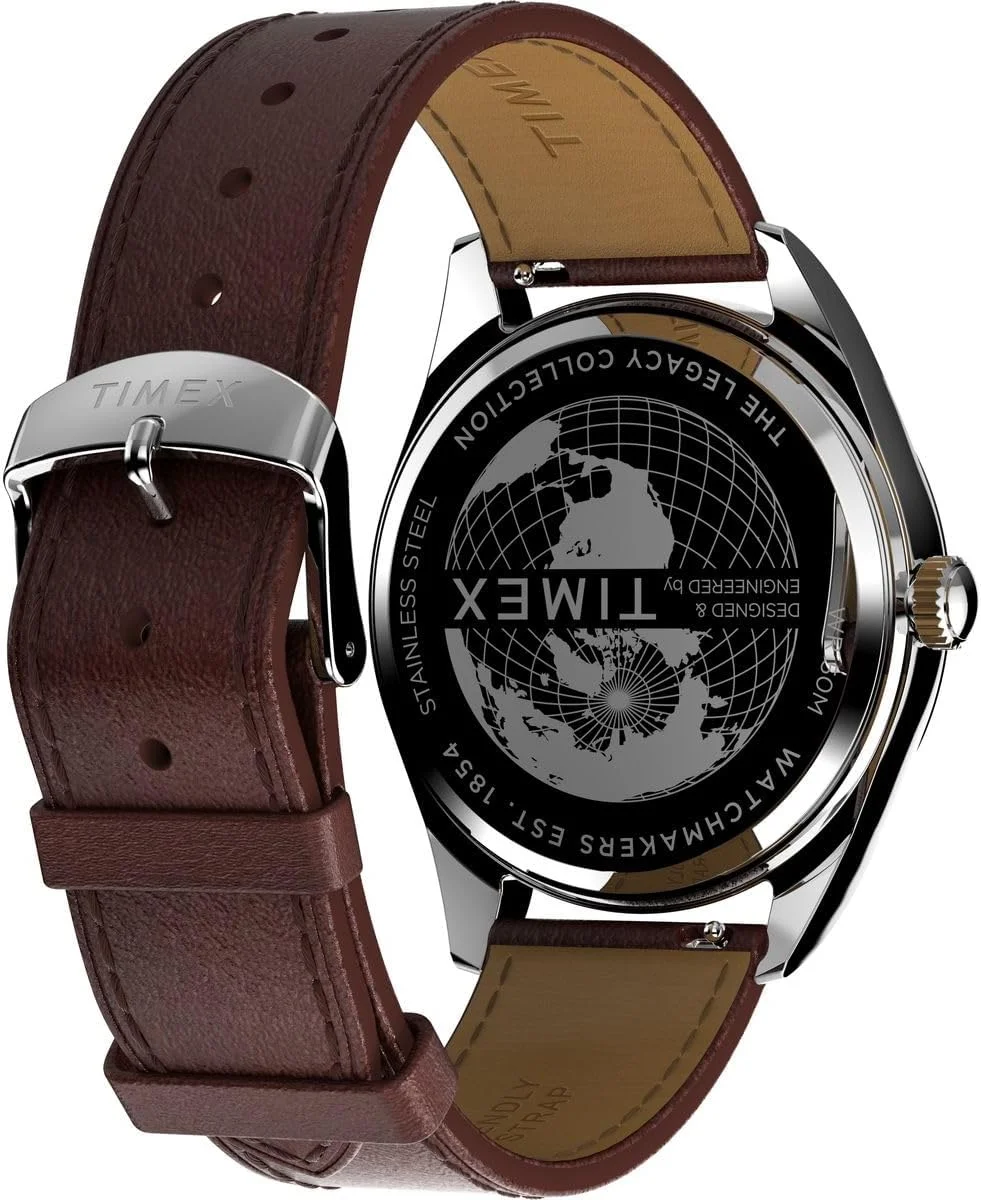 Timex Men's Analogue Quartz Watch with a Leather Strap Legacy
