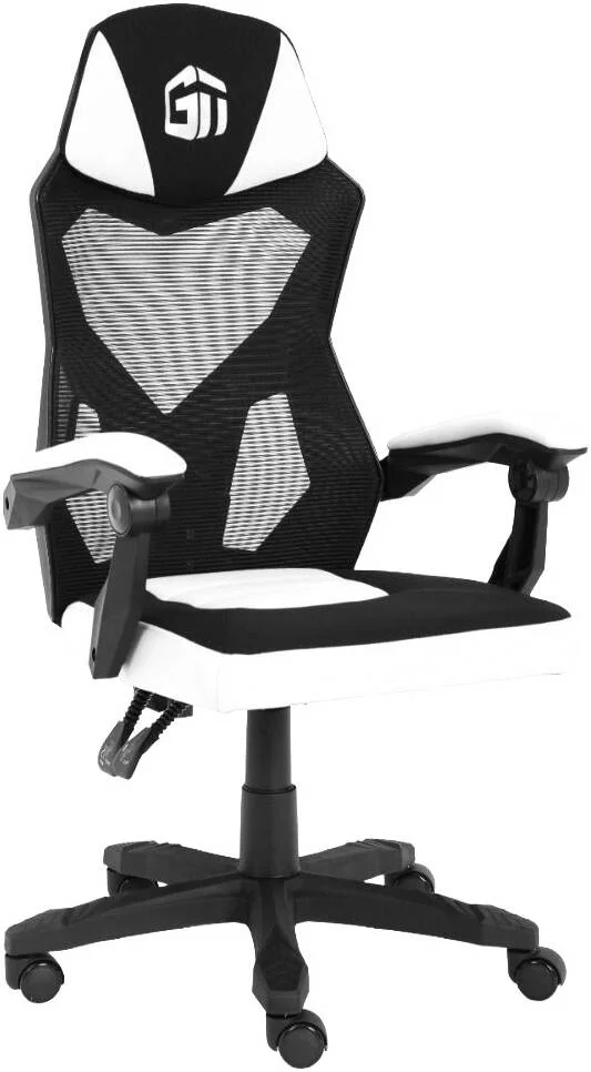 صندلی گیمینگ گیمر تک مدل Ignite، جنس توری و پارچه تنفسی، حداکثر وزن 120 کیلوگرم، تنظیم ارتفاع 100 میلی متر، پایه نایلونی 320 میلی متر، چرخ PU، سفید | Ignite-WH
