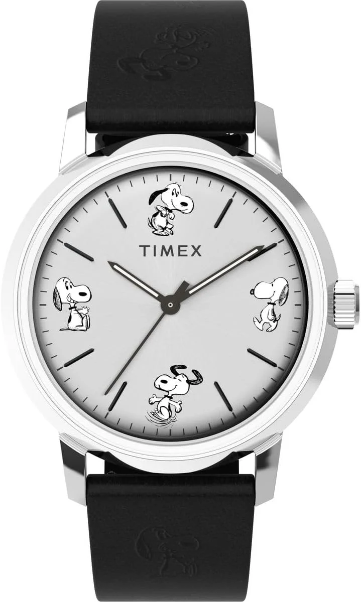 ساعت مچی مردانه تایمکس آنالوگ اتوماتیک با بند چرمی Peanuts Marlin