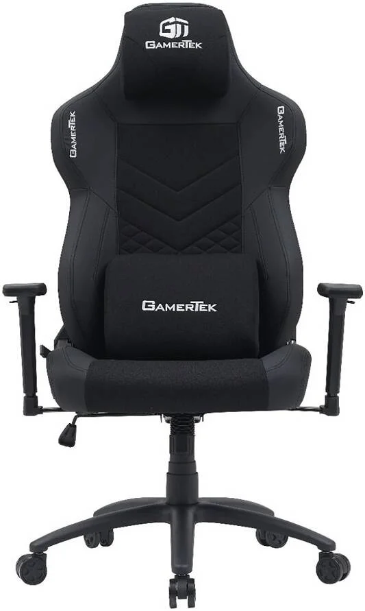 صندلی گیمینگ GamerTek Quest Conqueror Black Edition، فوم با چگالی بالا، قابلیت تکیه دادن، دسته های 4D، روکش چرمی PU، حداکثر وزن 150 کیلوگرم، مشکی | QST-CNQR-BLK