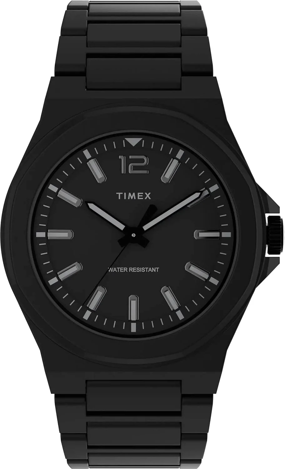 ساعت مچی عقربه ای مردانه Timex TW2U42300 با بند استیل ضد زنگ، مشکی، دستبندی