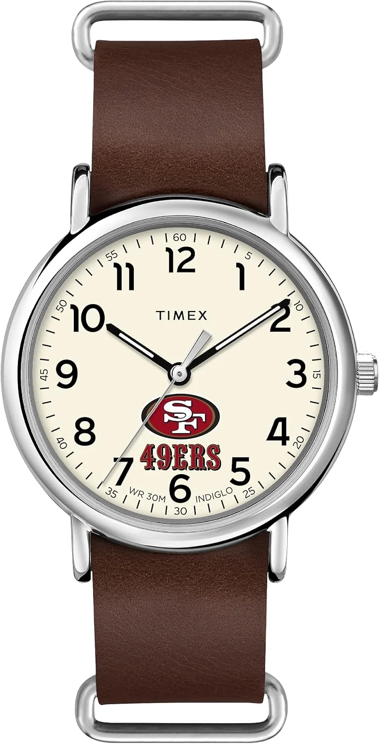 ساعت مچی مردانه تایمکس تریبیوت ویکندر 40 میلی متری با بند چرمی کوارتز