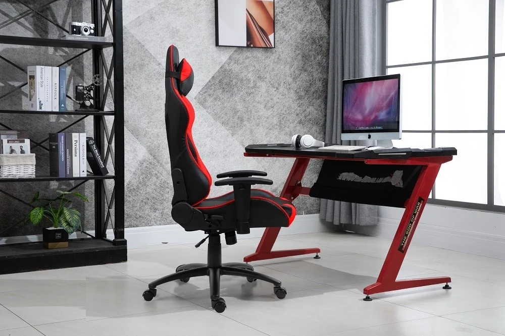 صندلی گیمینگ Mahmayi 9854 با پشتی بلند، طراحی مسابقهای، روکش چرم PU، چرخش 360 درجه با فولاد سنگین با تحمل وزن تا 200 کیلوگرم، دارای تکیهگاه سر و پشتیبانی کمر، سازگار با ورزشهای الکترونیکی - قرمز صندلی گیمینگ Mahmayi 9854 با پشتی بلند، طراحی مسابقهای، روکش چرم PU، چرخش 360 درجه با فولاد سنگین با تحمل وزن تا 200 کیلوگرم، دارای تکیهگاه سر و پشتیبانی کمر، سازگار با ورزشهای الکترونیکی - قرمز