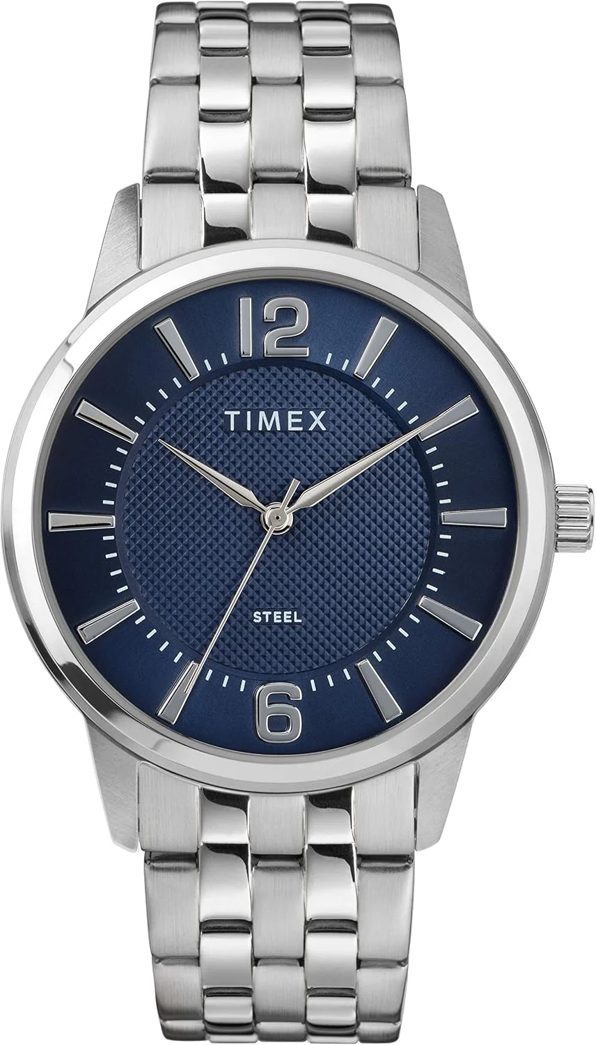 ساعت مچی مردانه Timex مدل Dress آنالوگ با قطر 40 میلی‌متر و بند استیل ضد زنگ