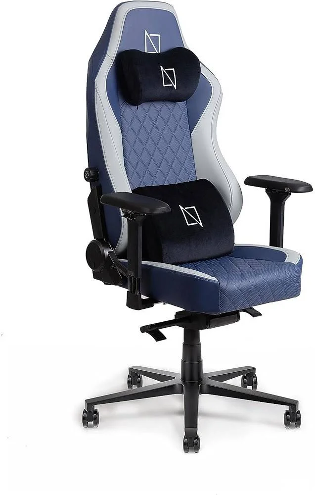 صندلی گیمینگ ارگونومیک چرمی Navodesk APEX Cloud، صندلی پشتی بلند با قابلیت خم شدن 155 درجه، دسته فلزی 4D، تکیه گاه سر مموری فوم مغناطیسی، پشتیبانی کمری، چرخ های 60 میلی متری، آبی تیره | B0CCYVMSMV