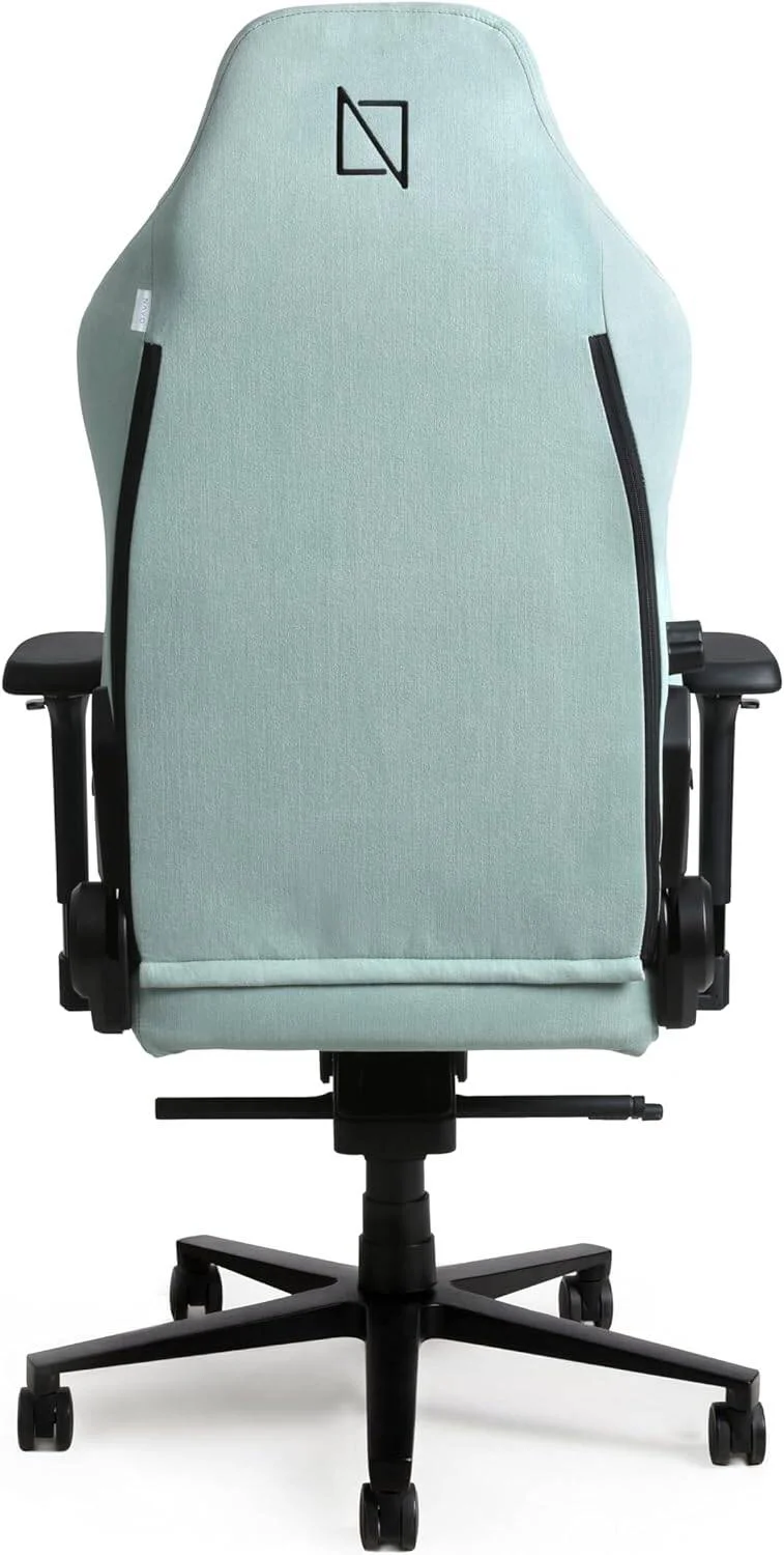 صندلی گیمینگ Navodesk APEX، پارچه نرم، ارگونومیک ممتاز، بالشتک های فوم حافظه دار، تکیه گاه سر مغناطیسی، پشتیبانی کمری یکپارچه، پشتیبانی کمری قابل تنظیم داخلی و دسته 4D، سبز نعنایی | APEX-MGREEN
