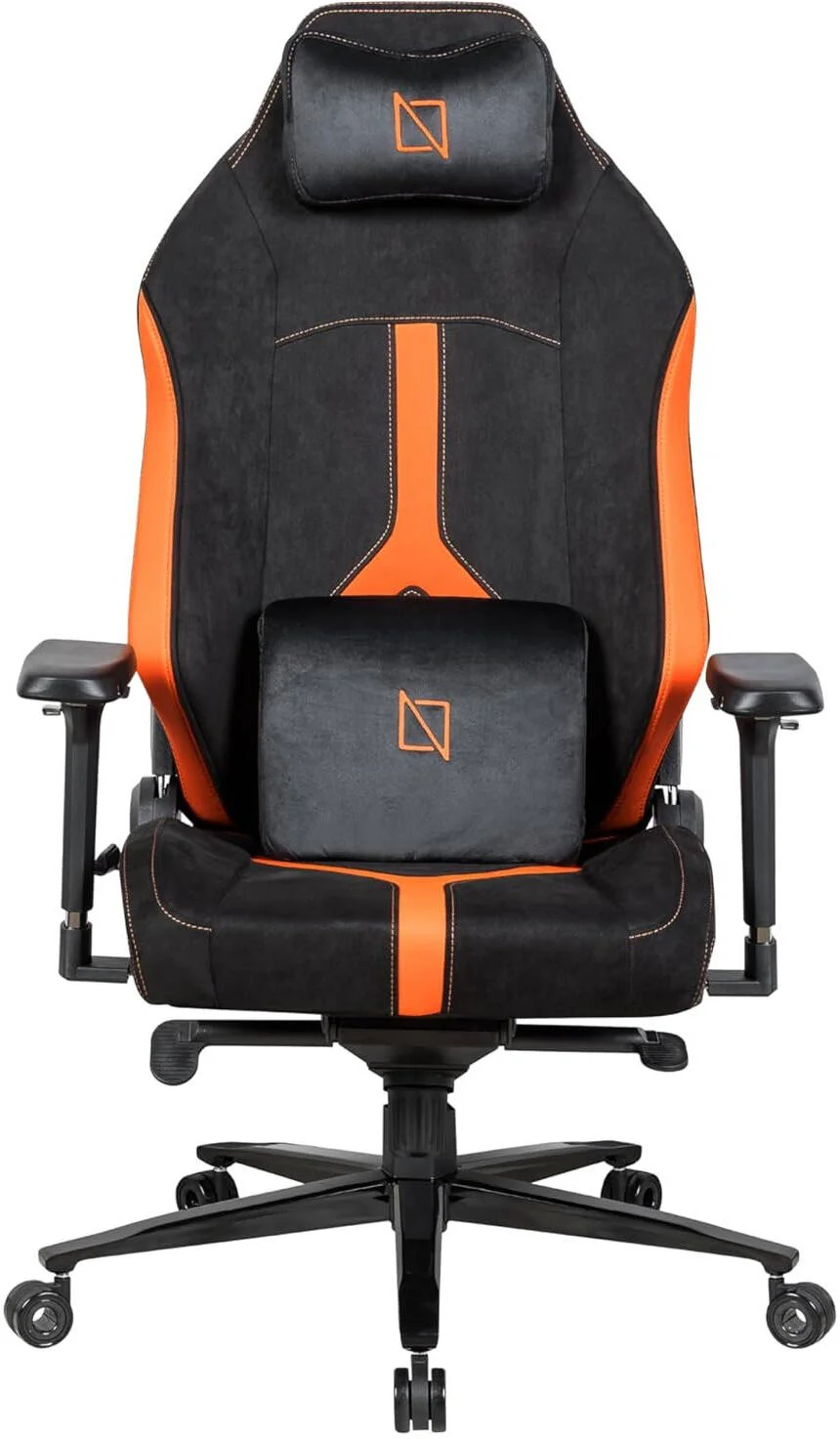 صندلی گیمینگ پشتی بلند Navodesk Apex Pro Max Evo Series، دسته های فلزی 4D قابل تعویض MAG، پشتیبانی کمری 4 جهته، هیدرولیک کلاس 4، تکیه گاه 155 درجه، پارچه HyperSuede، نارنجی آتشین | APEXMAX-EVO-FLO