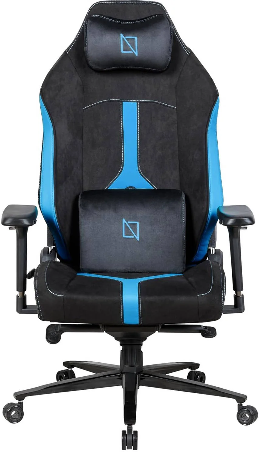 صندلی گیمینگ پشتی بلند Navodesk Apex Pro Max Evo Series، دسته های فلزی 4D قابل تعویض MAG، پشتیبانی کمری 4 طرفه، هیدرولیک کلاس 4، تکیه گاه 155 درجه، پارچه HyperSuede، آبی میامی | APEXMAX-EVO-MBL