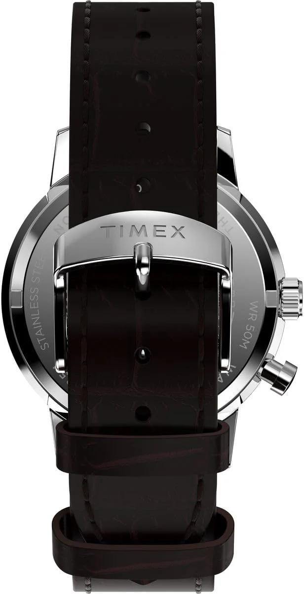 ساعت مچی عقربه‌ای مردانه تایمکس با صفحه چند عقربه‌ای و بند چرمی مدل TW2W51100