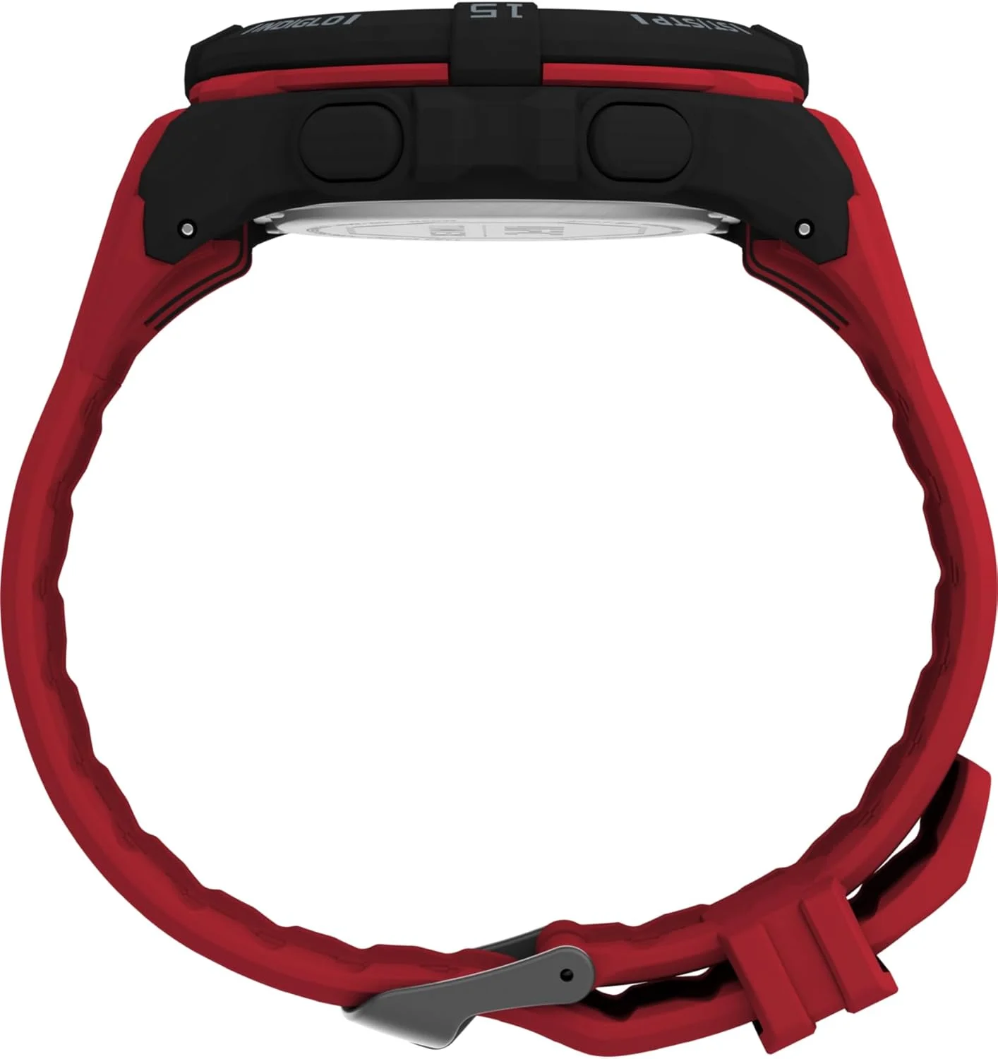 ساعت مردانه تایمکس UFC Rush با قاب مشکی 52 میلی‌متری و بند مشکی صفحه دیجیتال