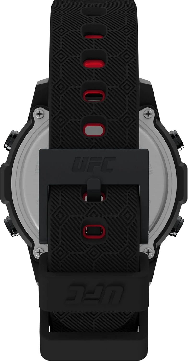 ساعت مردانه تایمکس UFC مدل Brawler با قطر 43 میلی‌متر - بند مشکی، صفحه دیجیتال، قاب مشکی