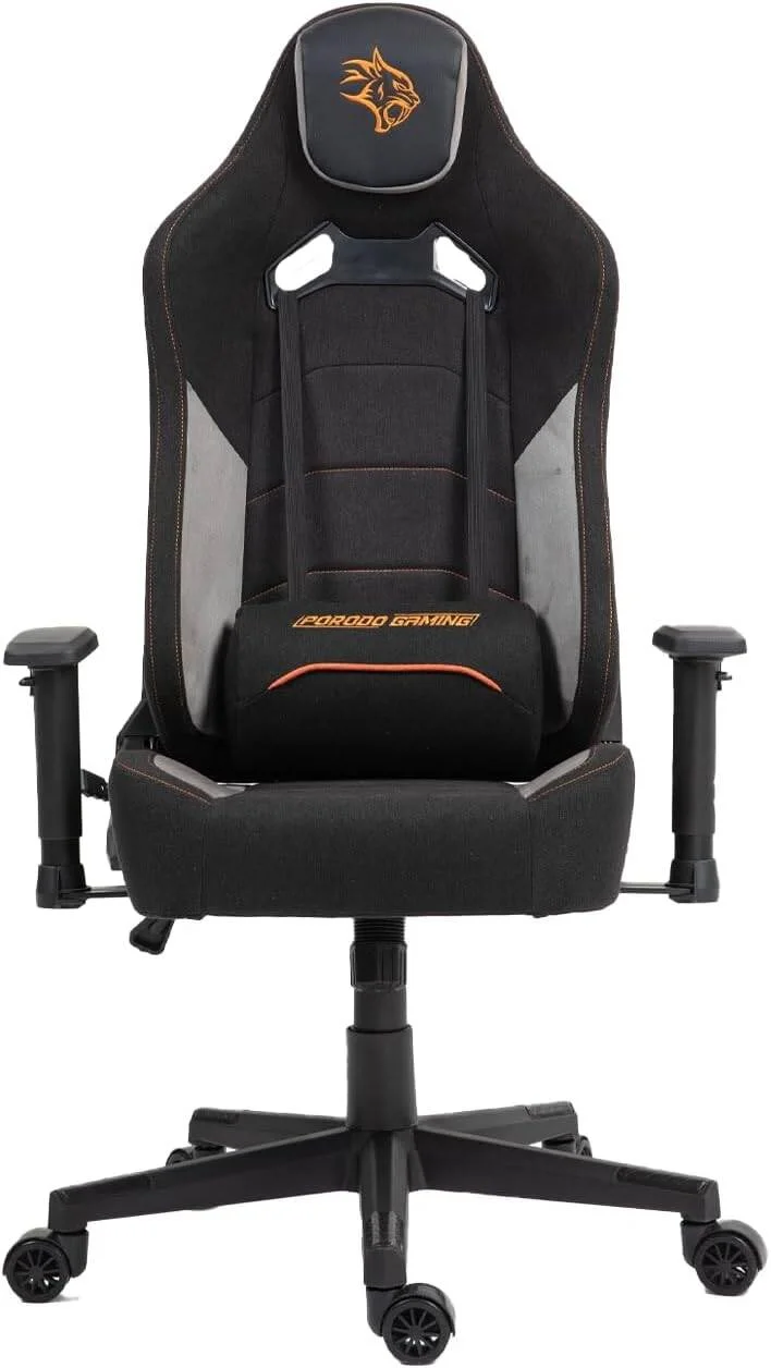 صندلی گیمینگ ارگونومیک Porodo با پشتیبانی از بالش کمری، دسته های قابل تنظیم، پشتی 160 درجه قابل تنظیم و پشتیبانی از سر برای راحتی نهایی - بالابر گازی کلاس 4 - دسته 2D - مشکی صندلی گیمینگ ارگونومیک Porodo با پشتیبانی از بالش کمری، دسته های قابل تنظیم، پشتی 160 درجه قابل تنظیم و پشتیبانی از سر برای راحتی نهایی - بالابر گازی کلاس 4 - دسته 2D - مشکی