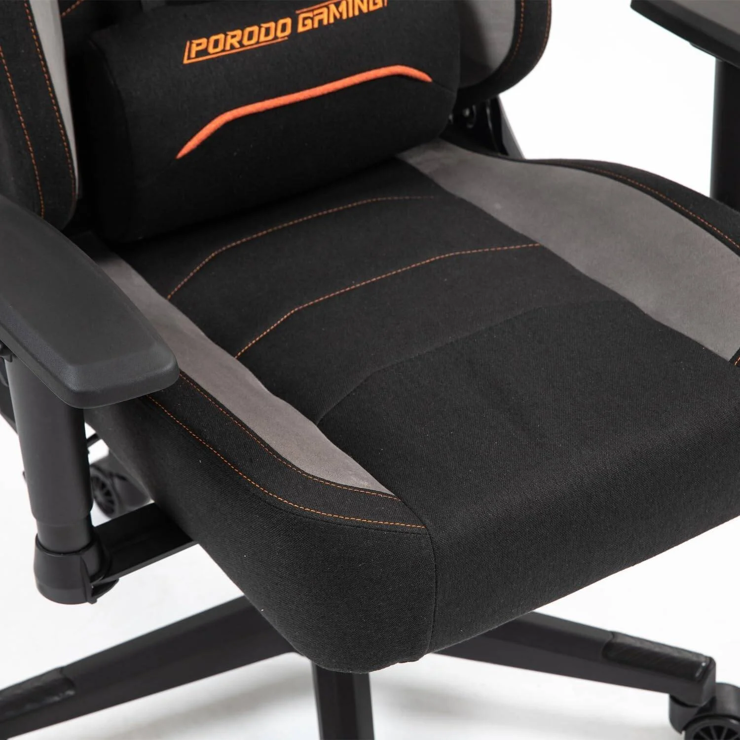 صندلی گیمینگ ارگونومیک Porodo با پشتیبانی از بالش کمری، دسته های قابل تنظیم، پشتی 160 درجه قابل تنظیم و پشتیبانی از سر برای راحتی نهایی - بالابر گازی کلاس 4 - دسته 2D - مشکی صندلی گیمینگ ارگونومیک Porodo با پشتیبانی از بالش کمری، دسته های قابل تنظیم، پشتی 160 درجه قابل تنظیم و پشتیبانی از سر برای راحتی نهایی - بالابر گازی کلاس 4 - دسته 2D - مشکی