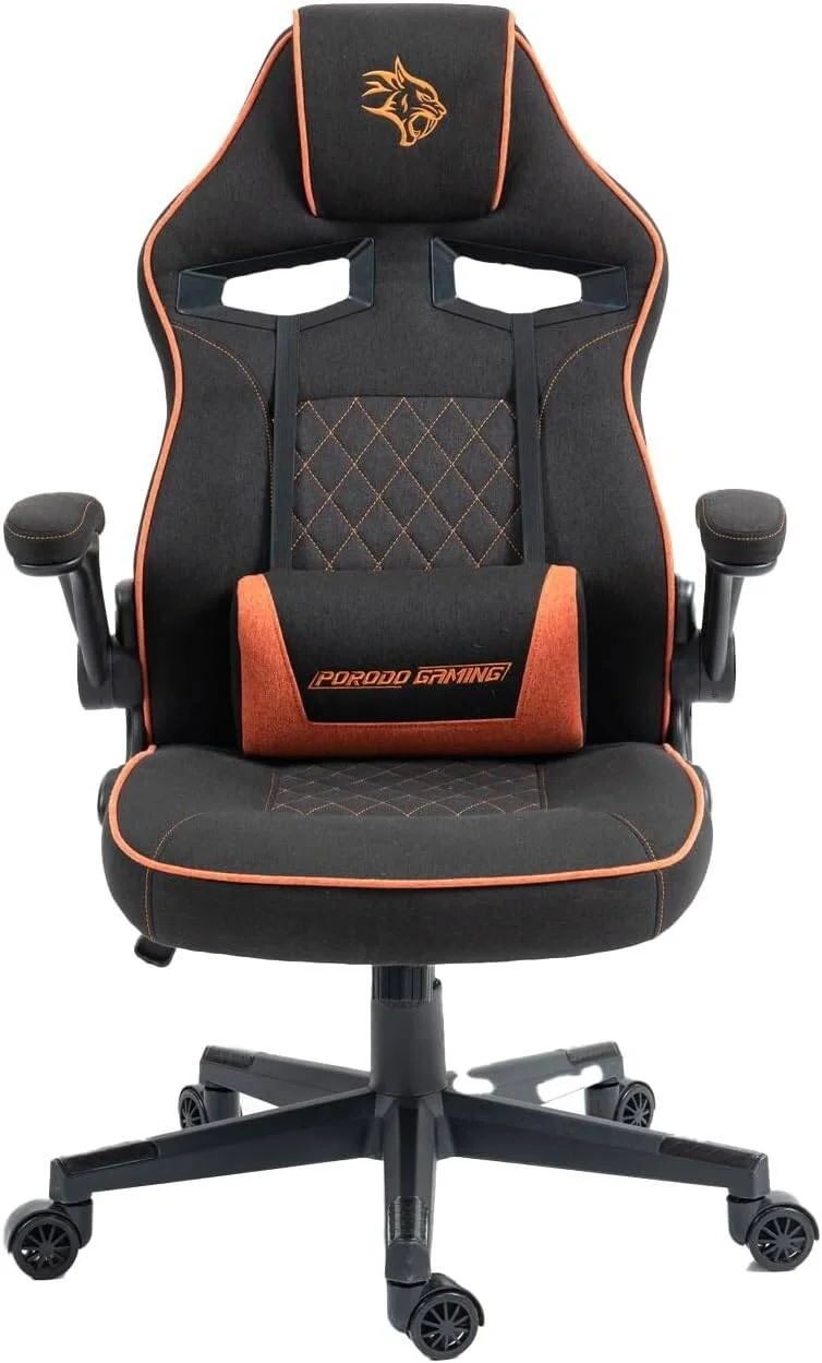 صندلی گیمینگ ارگونومیک Porodo با پشتیبانی از بالش کمری، دستههای قابل تنظیم، پارچه تنفسی، پشتی قابل تنظیم 160 درجه و پشتیبانی از سر برای راحتی نهایی - مشکی صندلی گیمینگ ارگونومیک Porodo با پشتیبانی از بالش کمری، دستههای قابل تنظیم، پارچه تنفسی، پشتی قابل تنظیم 160 درجه و پشتیبانی از سر برای راحتی نهایی - مشکی