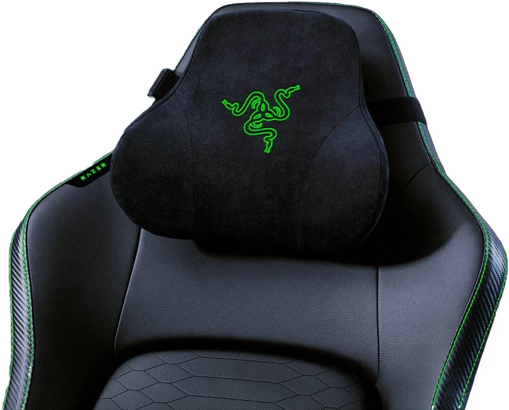 صندلی گیمینگ Razer Iskur V2، فوم با چگالی بالا، چرم EPU، دسته های 4D، حداکثر وزن 136 کیلوگرم، چرخان و واکنش گرا، شیب واکنشی صندلی و تا 152 درجه تکیه گاه، مشکی - سبز | RZ38-04900100-R3G1
