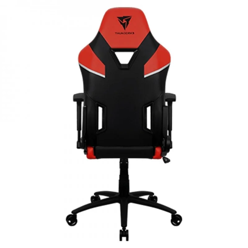 صندلی گیمینگ ارگونومیک ThunderX3 TC5 با بالشتک‌های قابل جابجایی، فناوری Air Tech، چرم مصنوعی درجه یک با طرح فیبر کربن، پشتی قابل تنظیم 90 - 180 درجه، قرمز | TC5-Ember Red