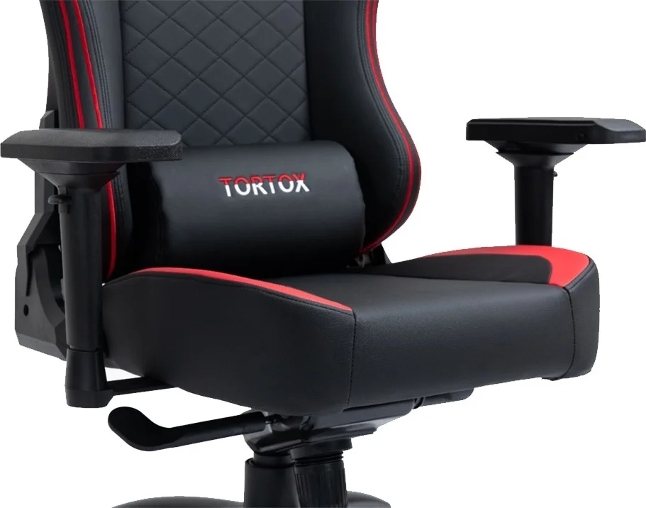 صندلی گیمینگ چند منظوره شیب دار Tortox GC400-R، چرم PVC، تحمل وزن تا 150 کیلوگرم، دسته های 4D، مشکی / قرمز | GC400-R صندلی گیمینگ چند منظوره شیب دار Tortox GC400-R، چرم PVC، تحمل وزن تا 150 کیلوگرم، دسته های 4D، مشکی / قرمز | GC400-R
