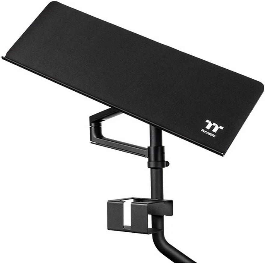 سینی صفحه کلید و ماوس Thermaltake، ابعاد 650x238 میلیمتر، ارتفاع 320 میلیمتر، محدوده شیب +90°~-45°، محدوده چرخش +180°~-180°، 3 محور چرخش افقی، مشکی | GSC-ACC-KBASBB-01 سینی صفحه کلید و ماوس Thermaltake، ابعاد 650x238 میلیمتر، ارتفاع 320 میلیمتر، محدوده شیب +90°~-45°، محدوده چرخش +180°~-180°، 3 محور چرخش افقی، مشکی | GSC-ACC-KBASBB-01