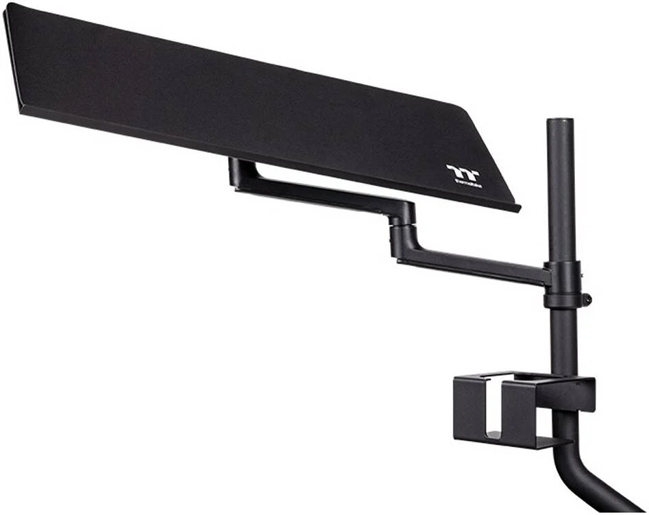 سینی صفحه کلید و ماوس Thermaltake، ابعاد 650x238 میلی‌متر، ارتفاع 320 میلی‌متر، محدوده شیب +90°~-45°، محدوده چرخش +180°~-180°، 3 محور چرخش افقی، مشکی | GSC-ACC-KBASBB-01