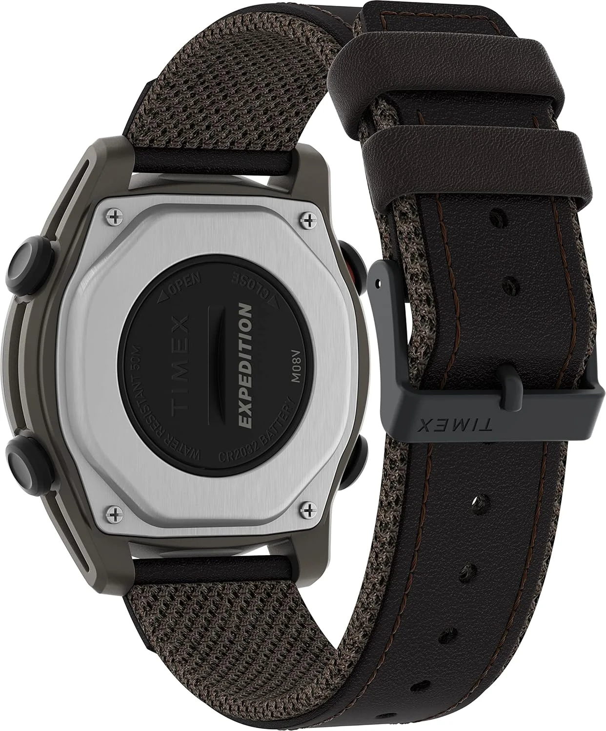 ساعت مچی دیجیتال مردانه تایمکس اکسپدیشن با بند چرمی، قاب 43 میلی‌متری