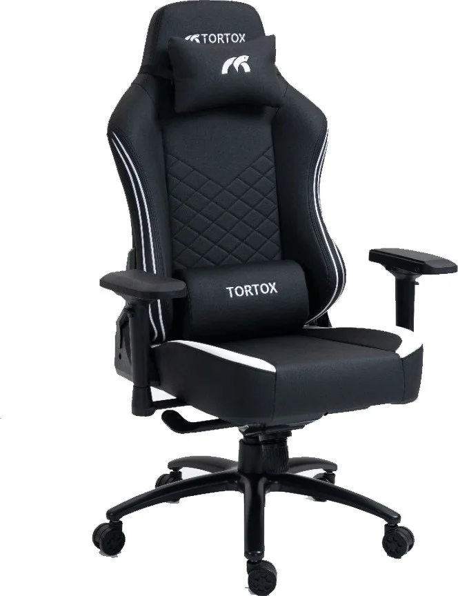 صندلی گیمینگ چند منظوره Tortox GC400-W با قابلیت شیب، روکش چرم PVC، تحمل وزن تا 150 کیلوگرم، دسته های 4D، مشکی / سفید | GC400-W صندلی گیمینگ چند منظوره Tortox GC400-W با قابلیت شیب، روکش چرم PVC، تحمل وزن تا 150 کیلوگرم، دسته های 4D، مشکی / سفید | GC400-W