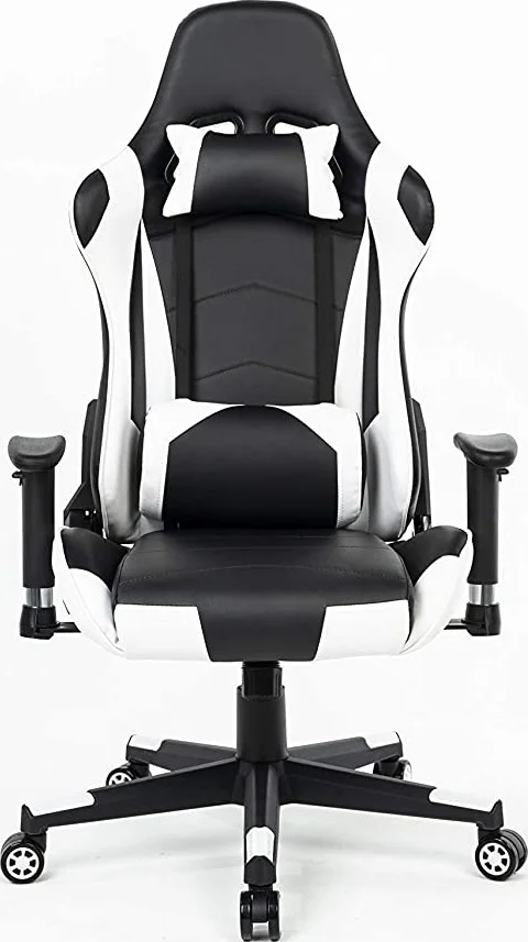 صندلی گیمینگ ارگونومیک Urban Wave، صندلی اداری کامپیوتر با بالشتک سر و پشتیبانی کمری (مدل Mosco) - سفید صندلی گیمینگ ارگونومیک Urban Wave، صندلی اداری کامپیوتر با بالشتک سر و پشتیبانی کمری (مدل Mosco) - سفید