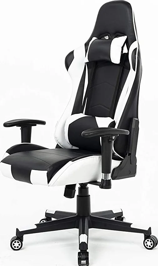 صندلی گیمینگ ارگونومیک Urban Wave، صندلی اداری کامپیوتر با بالشتک سر و پشتیبانی کمری (مدل Mosco) - سفید صندلی گیمینگ ارگونومیک Urban Wave، صندلی اداری کامپیوتر با بالشتک سر و پشتیبانی کمری (مدل Mosco) - سفید