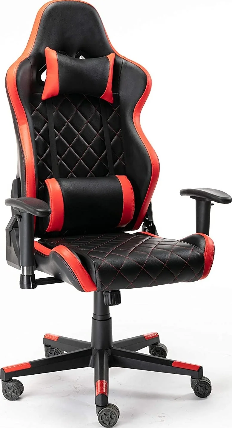 صندلی گیمینگ مدل Tokio Urban Wave، اداری، شیک، پشتی بلند با بالشتک کمری و سر - قرمز صندلی گیمینگ مدل Tokio Urban Wave، اداری، شیک، پشتی بلند با بالشتک کمری و سر - قرمز