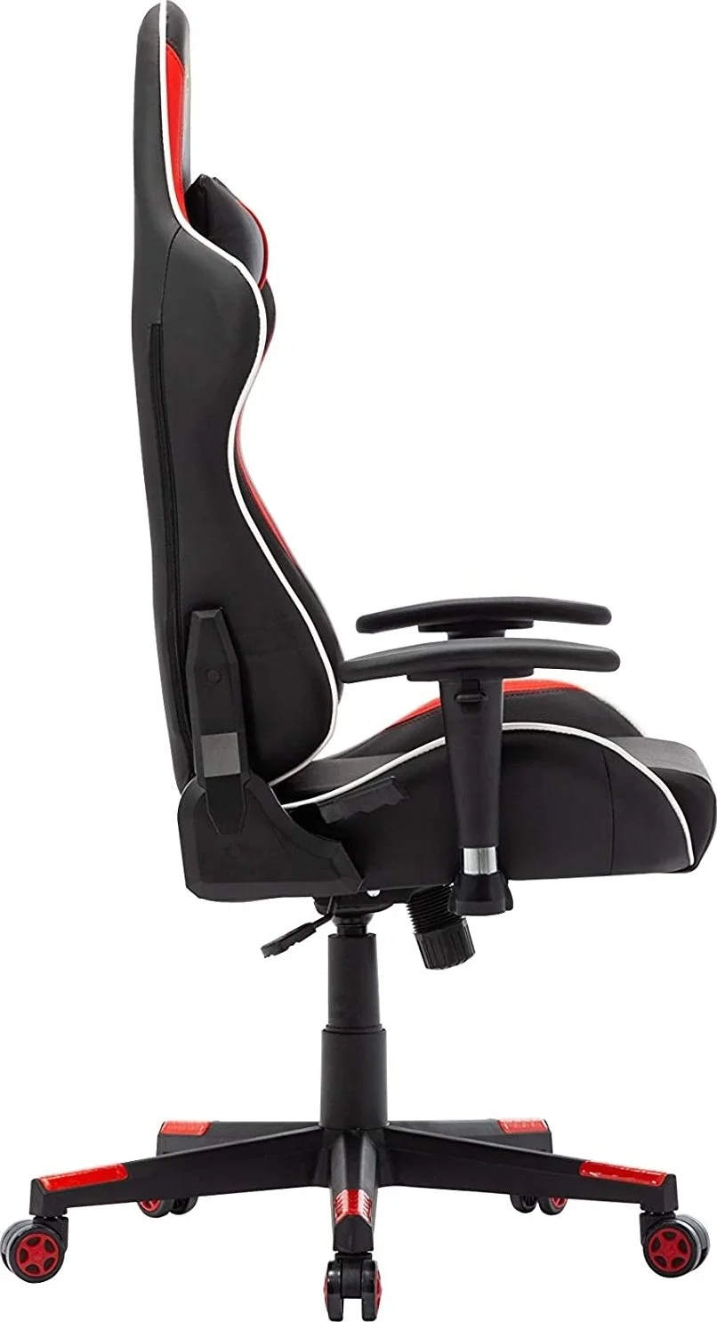 صندلی گیمینگ Urban Wave با پشتی بلند قابل تنظیم و دسته های دو بعدی (نسخه OC Denver) - قرمز