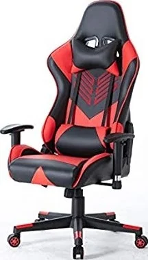 صندلی گیمینگ Urbanwave (سئول-قرمز) - صندلی گیمینگ مسابقه ای با بالشتک سر و تکیه گاه کمر